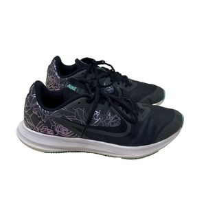 Nike Women's/Girls Downshifter 9 Rebel GS Black/Aqua Running Shoes Y6.5 W8